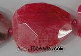 CAG5488 15.5 inches 30*35mm – 35*40mm faceted freeform agate beads