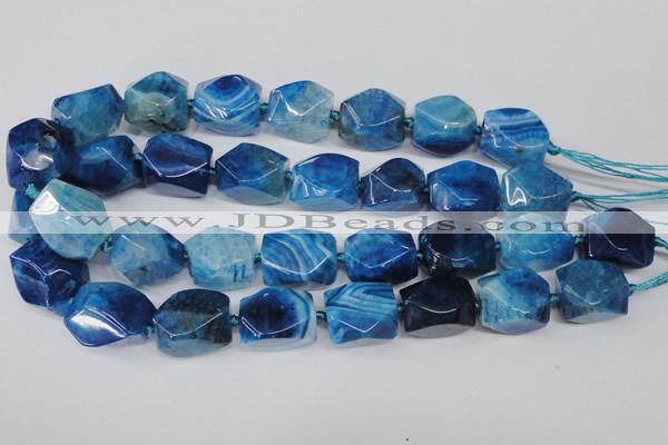 CAG5511 15.5 inches 16*17*22mm faceted nuggets agate beads