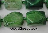 CAG5512 15.5 inches 16*17*22mm faceted nuggets agate beads