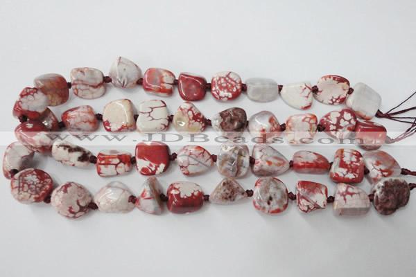 CAG5520 15.5 inches 16*18mm nuggets agate gemstone beads