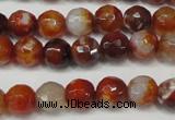 CAG5675 15 inches 6mm faceted round fire crackle agate beads