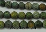 CAG5702 15 inches 8mm faceted round fire crackle agate beads