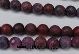 CAG5704 15 inches 8mm faceted round fire crackle agate beads