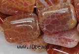 CAG571 15.5 inches 30*40mm rectangle natural fire agate beads