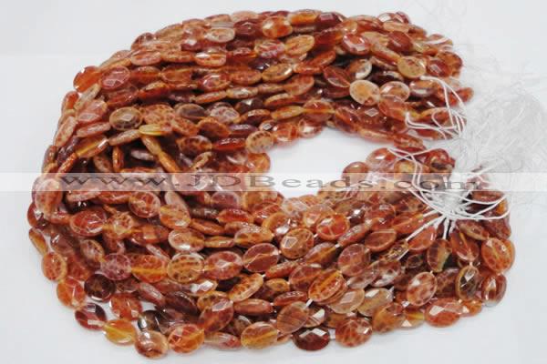 CAG575 15.5 inches 15*20mm faceted oval natural fire agate beads