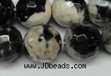 CAG5876 15 inches 18mm faceted round fire crackle agate beads