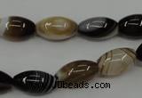 CAG5912 15 inches 8*16mm rice Madagascar agate gemstone beads