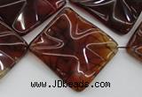 CAG6070 15.5 inches 20mm wavy diamond dragon veins agate beads