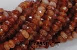 CAG611 15.5 inches 4*6mm faceted rondelle natural fire agate beads