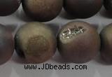 CAG6297 15 inches 18mm round plated druzy agate beads wholesale