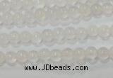 CAG6500 15.5 inches 4mm round Brazilian white agate beads