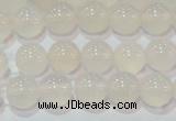 CAG6502 15.5 inches 8mm round Brazilian white agate beads