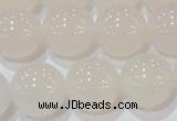 CAG6505 15.5 inches 14mm round Brazilian white agate beads