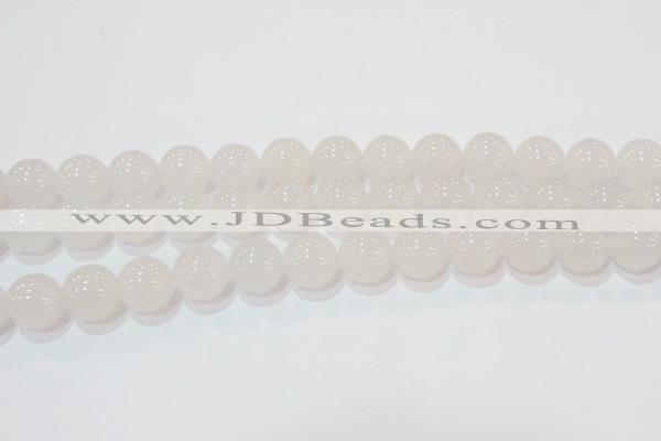 CAG6505 15.5 inches 14mm round Brazilian white agate beads