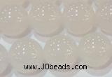 CAG6506 15.5 inches 16mm round Brazilian white agate beads