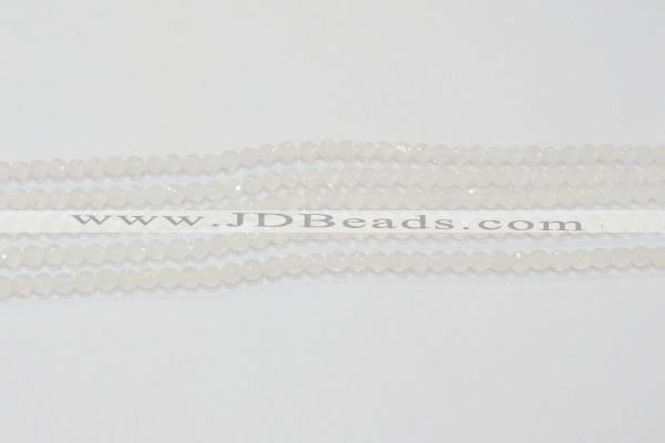 CAG6510 15.5 inches 4mm faceted round Brazilian white agate beads