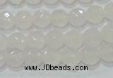 CAG6512 15.5 inches 8mm faceted round Brazilian white agate beads