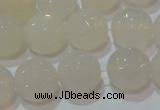 CAG6516 15.5 inches 16mm faceted round Brazilian white agate beads