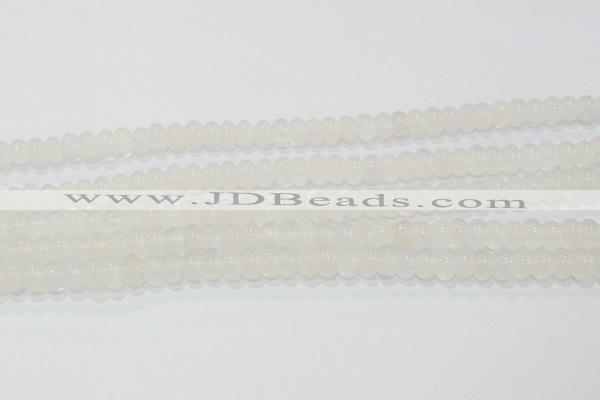 CAG6520 15.5 inches 4*6mm rondelle Brazilian white agate beads