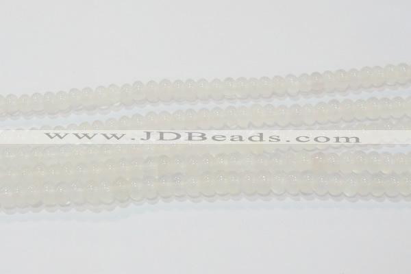 CAG6521 15.5 inches 5*8mm rondelle Brazilian white agate beads