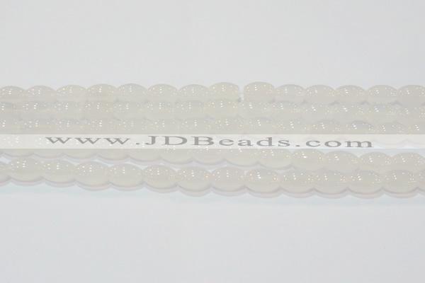 CAG6525 15.5 inches 8*12mm rice Brazilian white agate beads