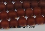 CAG6553 15.5 inches 7mm round matte red agate beads wholesale