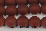 CAG6555 15.5 inches 10mm round matte red agate beads wholesale