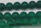 CAG6569 15.5 inches 8mm round matte green agate beads wholesale