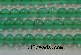 CAG6600 15.5 inches 2mm round green agate gemstone beads