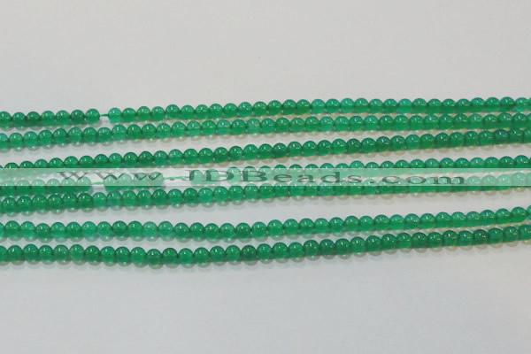 CAG6601 15.5 inches 2mm round green agate gemstone beads