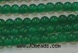 CAG6602 15.5 inches 3mm round green agate gemstone beads