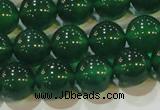 CAG6606 15.5 inches 10mm round green agate gemstone beads