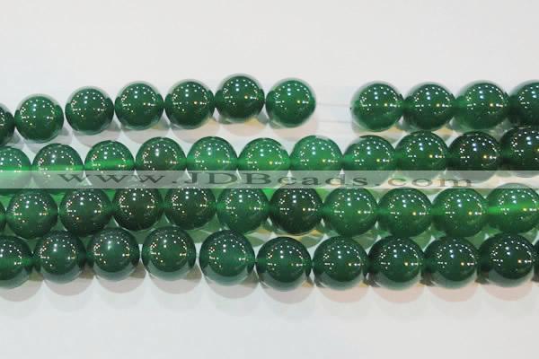 CAG6609 15.5 inches 16mm round green agate gemstone beads