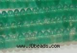 CAG6620 15.5 inches 3*6mm rondelle green agate gemstone beads