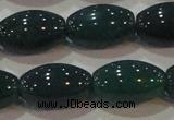 CAG6624 15.5 inches 11*17mm rice green agate gemstone beads