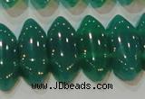 CAG6640 15.5 inches 8*20mm marquise double drilled green agate beads