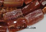 CAG667 15.5 inches 15*30mm rectangle natural fire agate beads