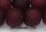 CAG6716 15 inches 20mm round plum pilates agate beads