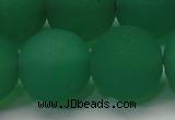 CAG6735 15 inches 18mm round green pilates agate beads