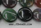 CAG6773 15.5 inches 18mm flat round Indian agate beads wholesale