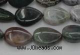 CAG6801 15.5 inches 10*14mm flat teardrop Indian agate beads