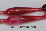 CAG6903 15.5 inches 10*40mm faceted teardrop line agate beads