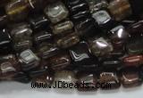 CAG692 15.5 inches 8*8mm square dragon veins agate beads wholesale