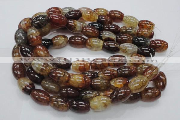 CAG700 15.5 inches 18*25mm rice dragon veins agate beads wholesale