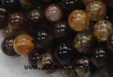 CAG703 15.5 inches 10mm round dragon veins agate beads wholesale