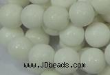 CAG707 15.5 inches 12mm round white agate gemstone beads wholesale