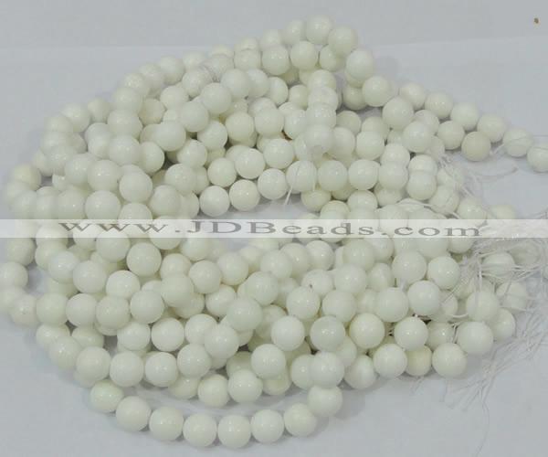 CAG707 15.5 inches 12mm round white agate gemstone beads wholesale