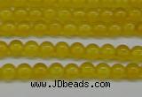 CAG7100 15.5 inches 4mm round yellow agate gemstone beads