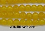 CAG7101 15.5 inches 6mm round yellow agate gemstone beads