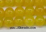 CAG7104 15.5 inches 12mm round yellow agate gemstone beads